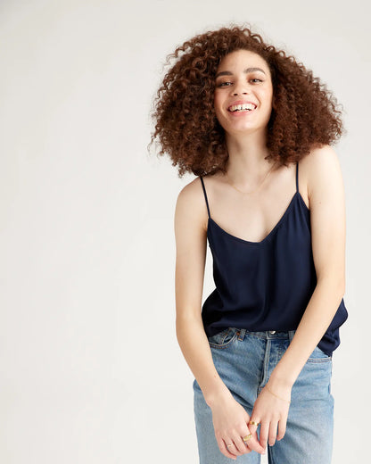 Washable Stretch Silk V-Neck Cami - US 2536