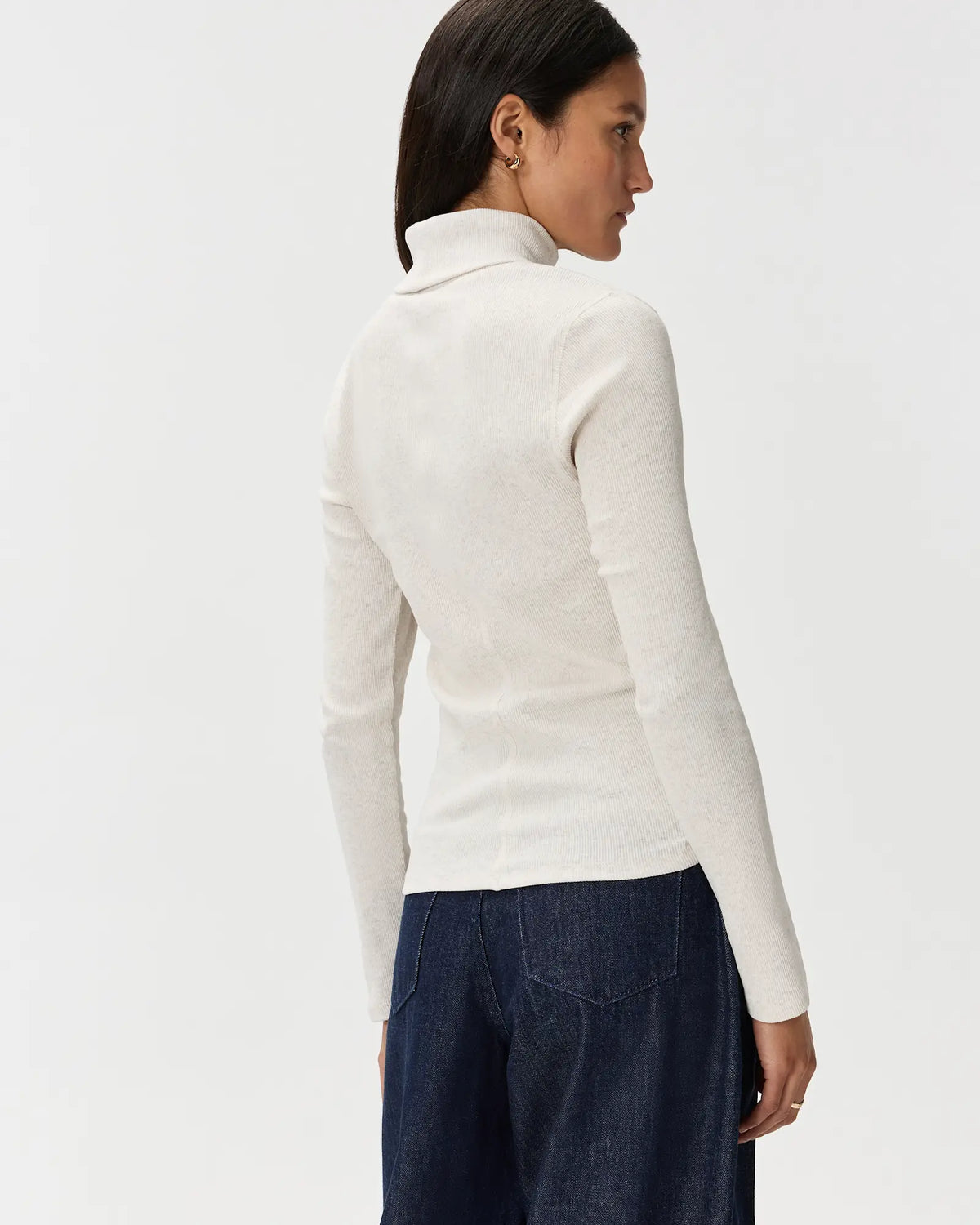 Organic Cotton Micro-Rib Turtleneck - US 7093