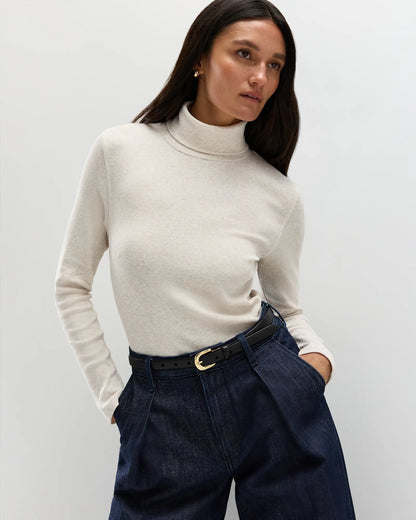 Organic Cotton Micro-Rib Turtleneck - US 7093