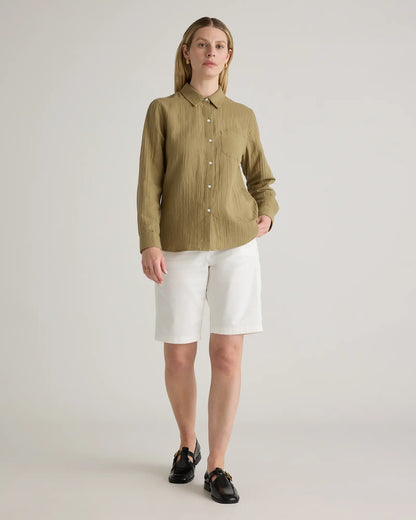 100% Organic Cotton Gauze Long Sleeve Shirt - US 8117