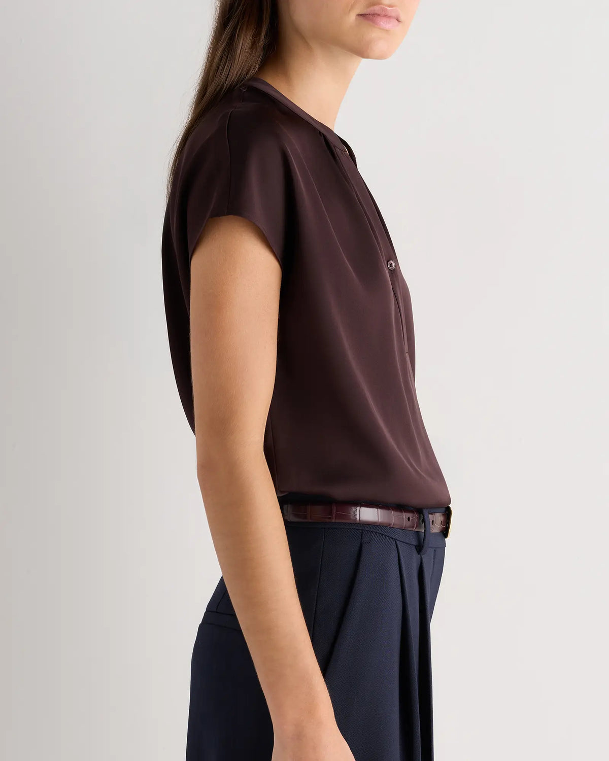 Washable Stretch Silk Dolman Sleeve Blouse - US 4946