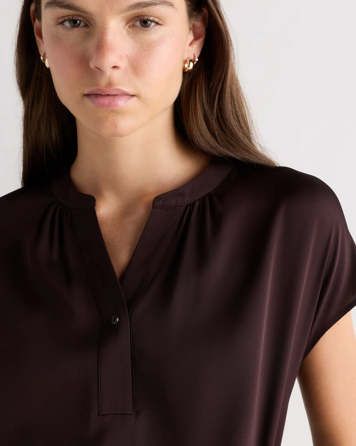 Washable Stretch Silk Dolman Sleeve Blouse - US 4946