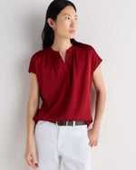 Washable Stretch Silk Dolman Sleeve Blouse - US 9801