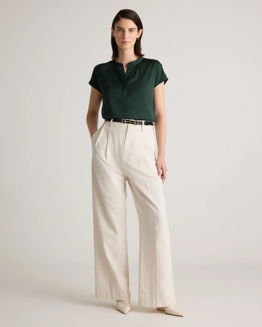 Washable Stretch Silk Dolman Sleeve Blouse - US 8278