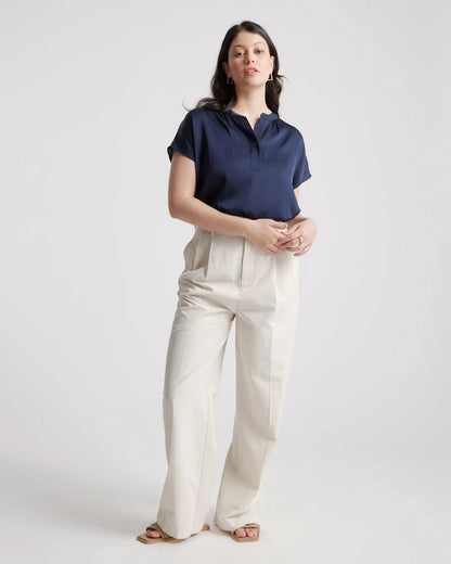 Washable Stretch Silk Dolman Sleeve Blouse - US 4777
