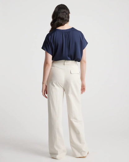 Washable Stretch Silk Dolman Sleeve Blouse - US 4777