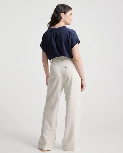 Washable Stretch Silk Dolman Sleeve Blouse - US 4777