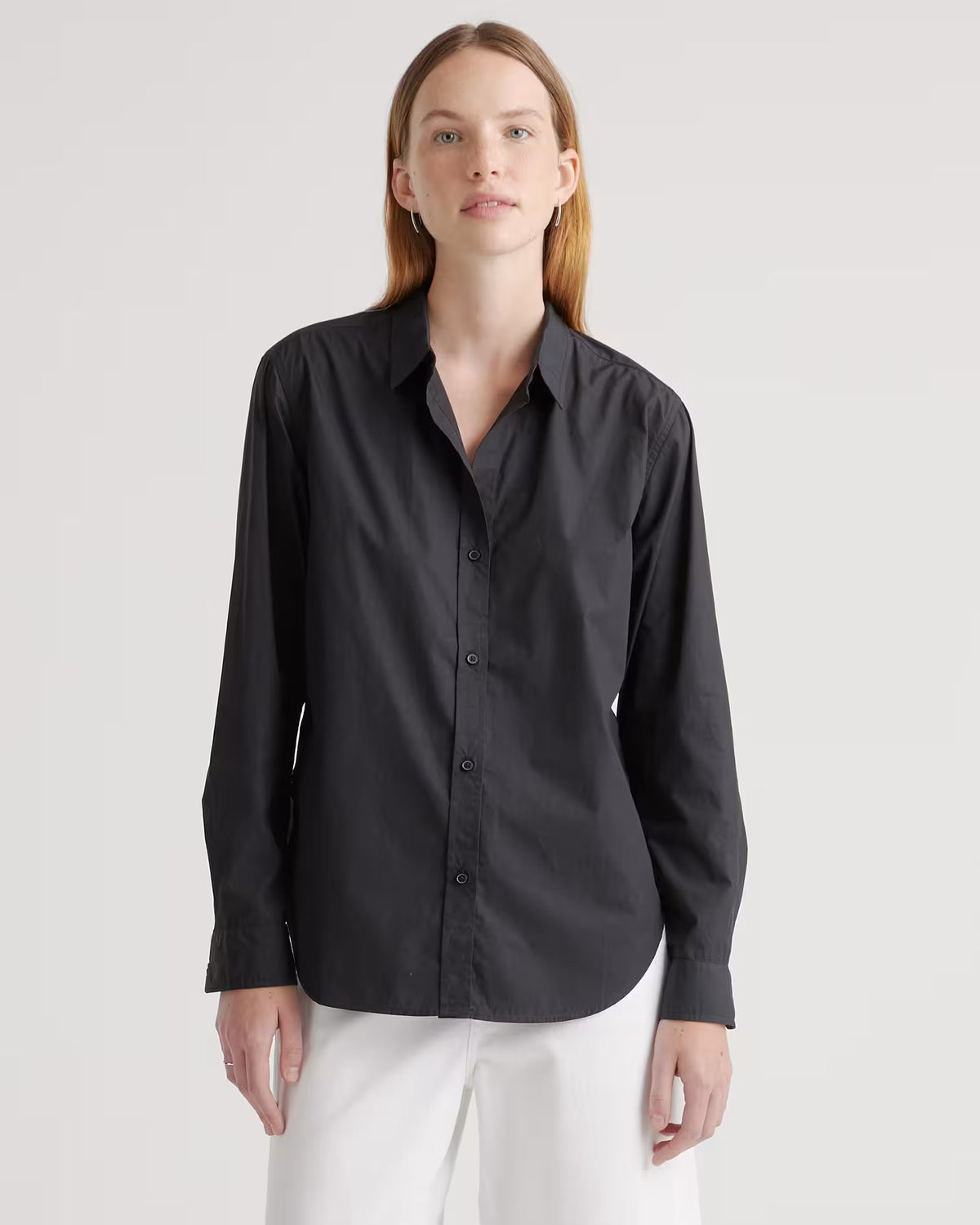100% Organic Cotton Poplin Long Sleeve Shirt - US 3727