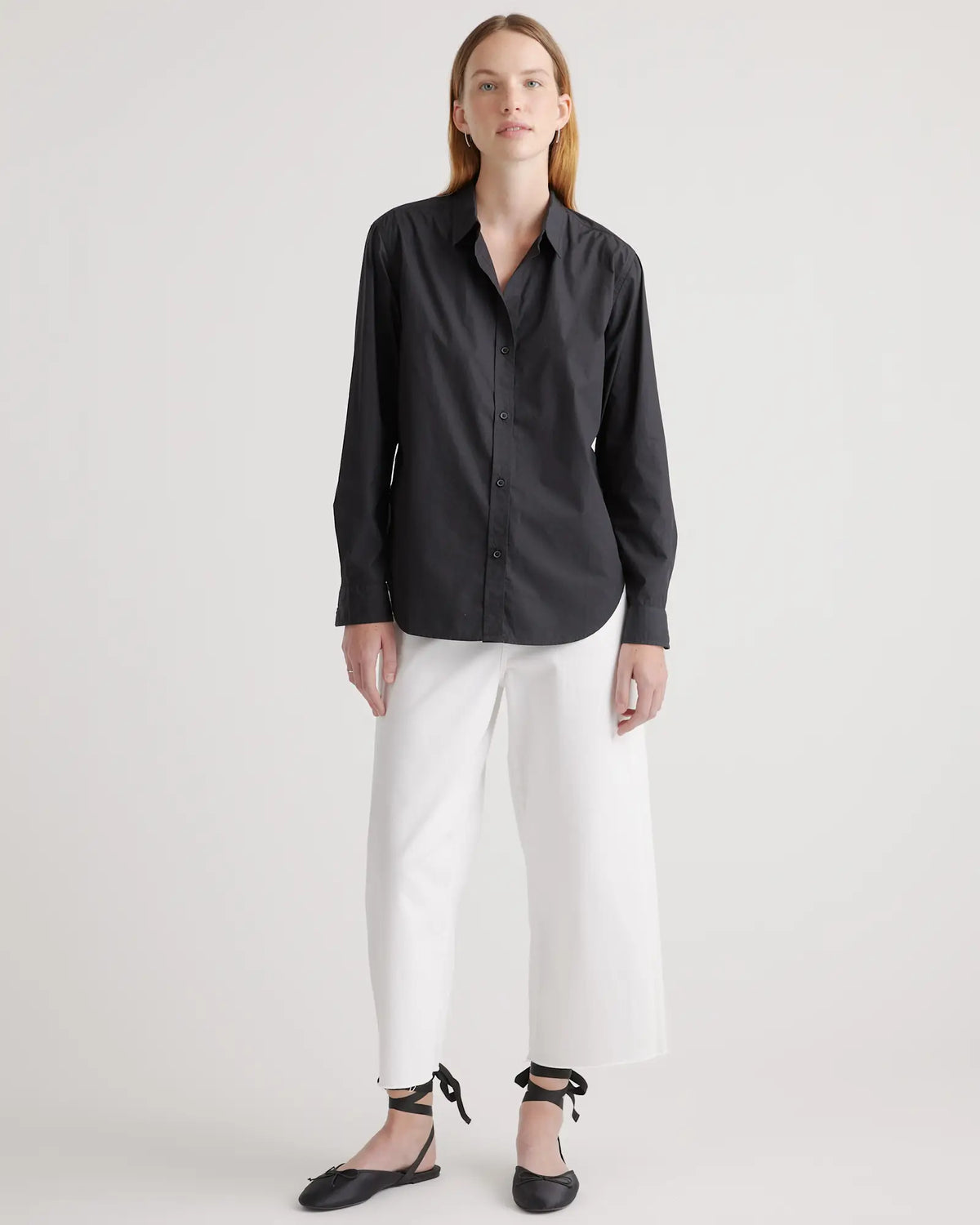 100% Organic Cotton Poplin Long Sleeve Shirt - US 3727