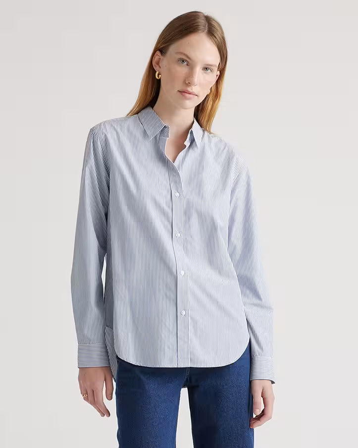 100% Organic Cotton Poplin Long Sleeve Shirt - US 4351