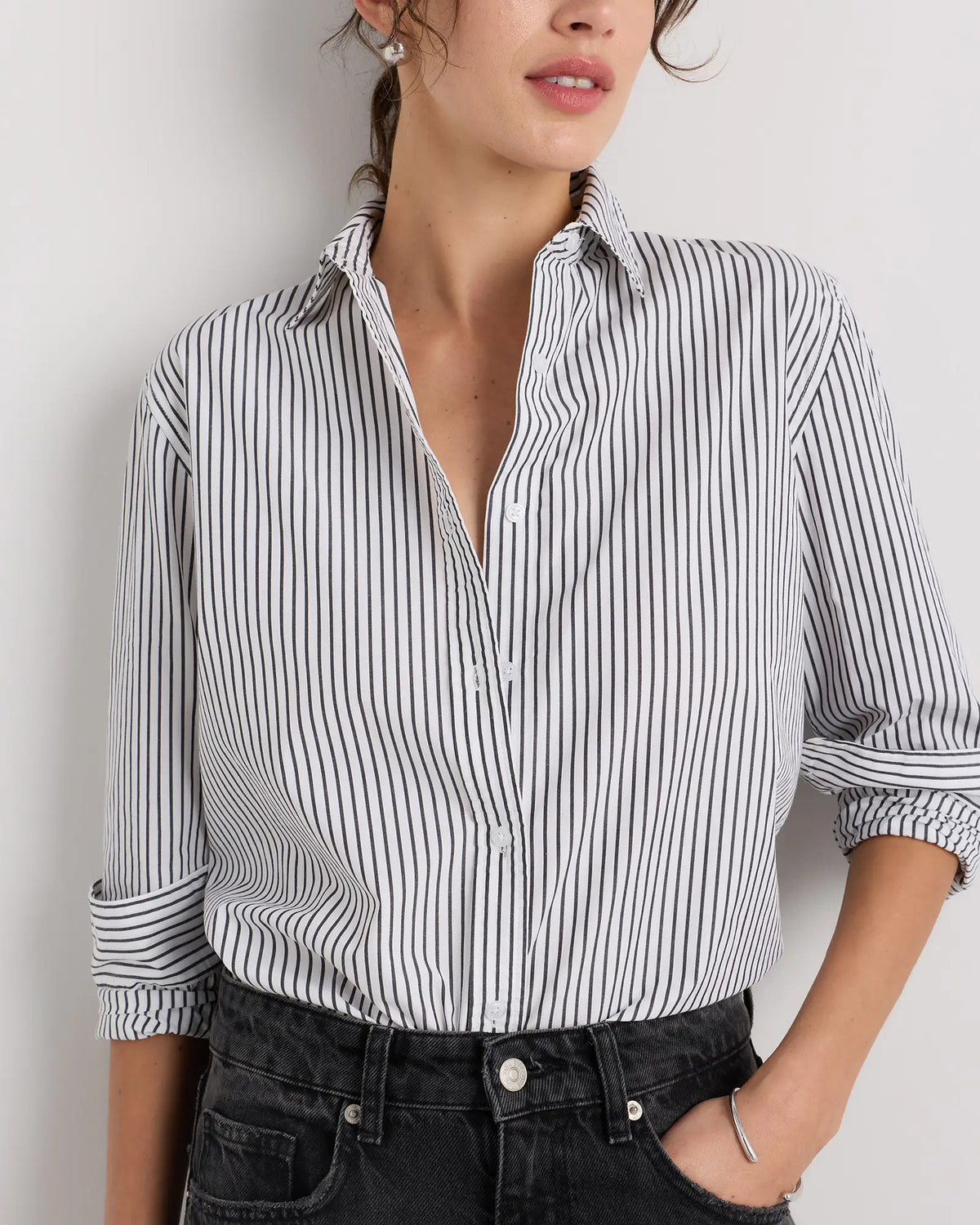 100% Organic Cotton Poplin Long Sleeve Shirt - US 0229