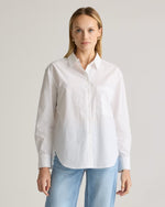 100% Organic Cotton Poplin Long Sleeve Boyfriend Shirt - US 9525