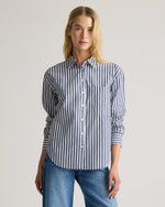 100% Organic Cotton Poplin Long Sleeve Boyfriend Shirt - US 7748