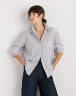 100% Organic Cotton Poplin Long Sleeve Boyfriend Shirt - US 2745