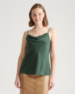 Washable Stretch Silk Cowl Neck Cami - US 9052