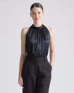100% Washable Silk Halter Top - US 3885