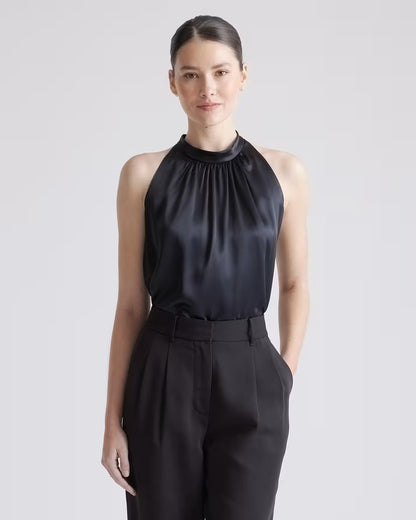 100% Washable Silk Halter Top - US 3885