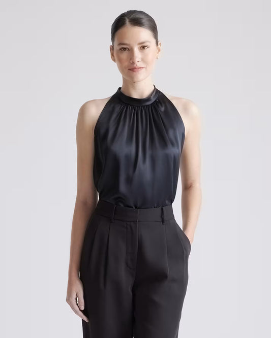 100% Washable Silk Halter Top - US 3885