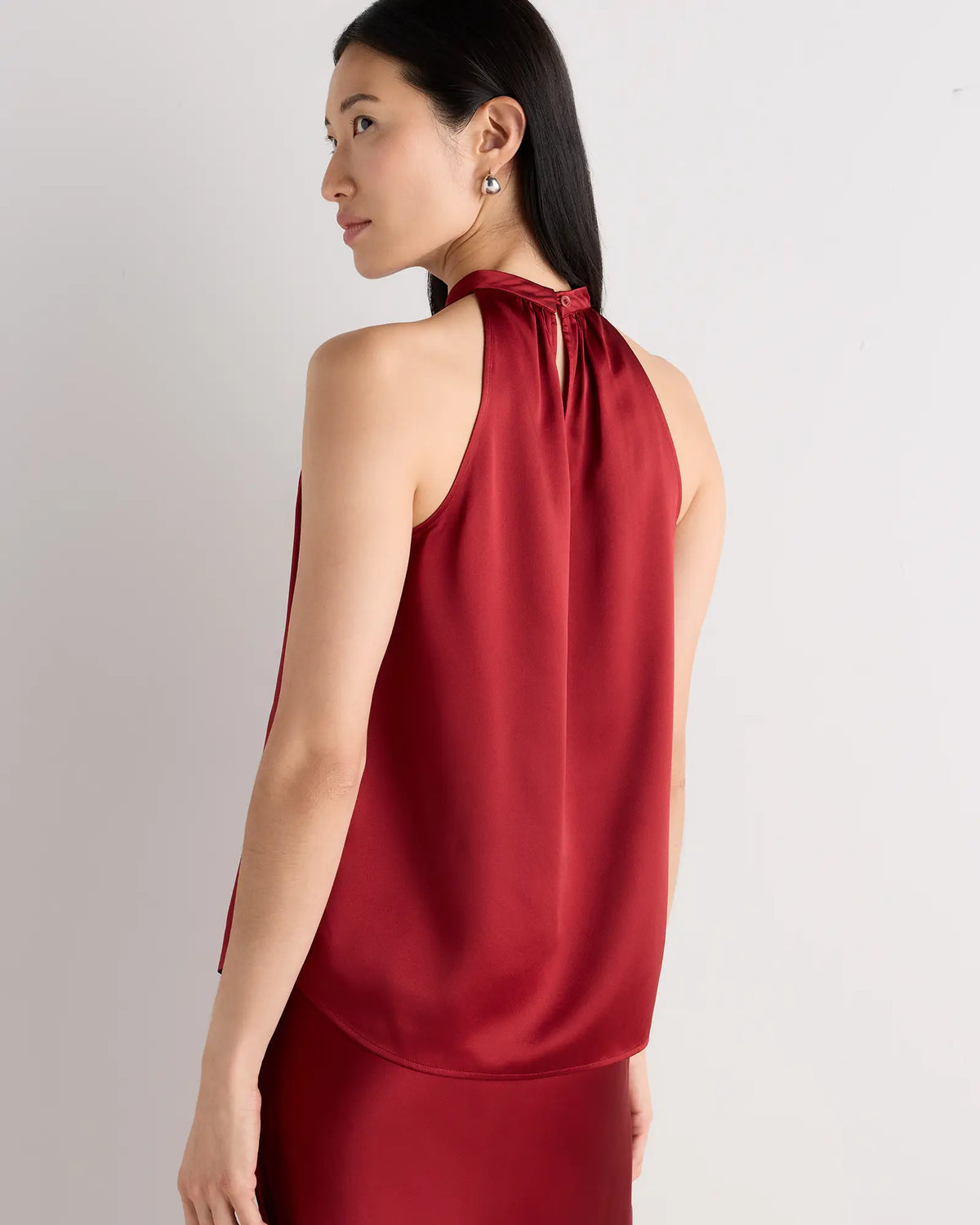 100% Washable Silk Halter Top - US 0174