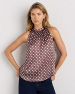 100% Washable Silk Halter Top - US 1946