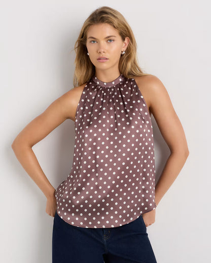 100% Washable Silk Halter Top - US 1946