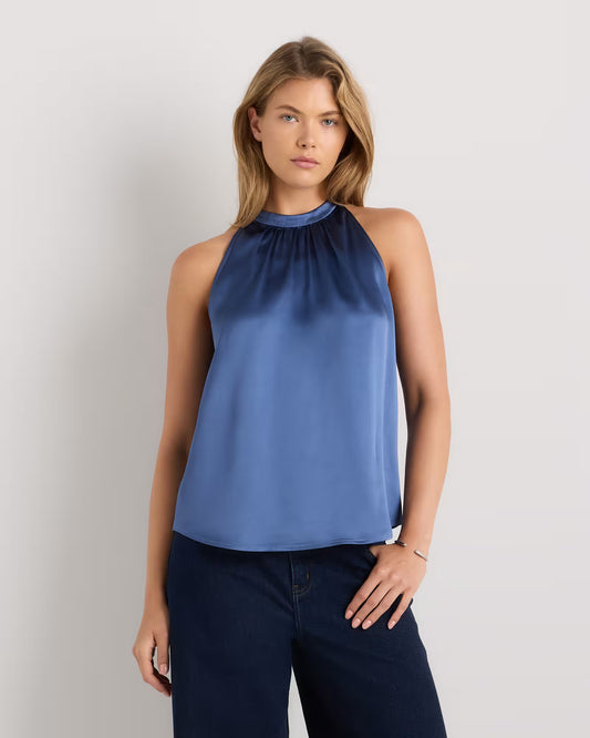 100% Washable Silk Halter Top - US 9730