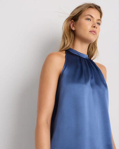 100% Washable Silk Halter Top - US 9730