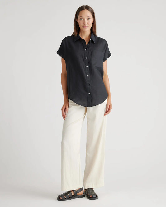 100% European Linen Camp Shirt - US 0691