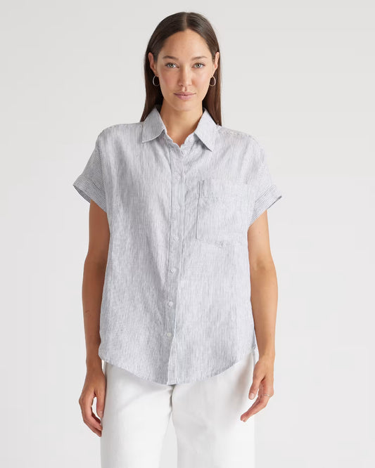 100% European Linen Camp Shirt - US 7082