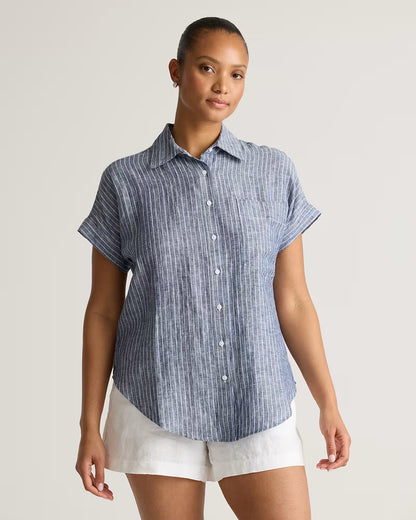 100% European Linen Camp Shirt - US 7593