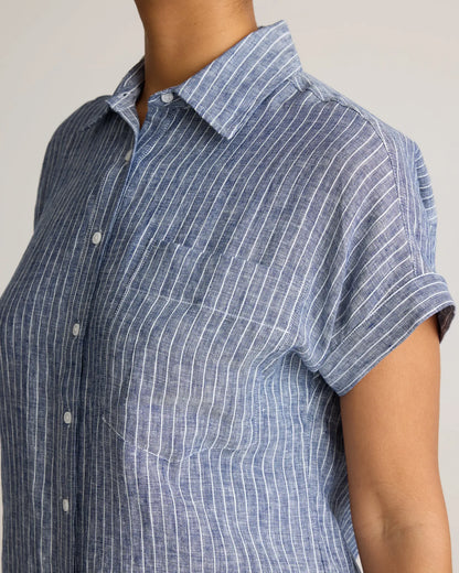 100% European Linen Camp Shirt - US 7593