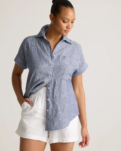 100% European Linen Camp Shirt - US 7593