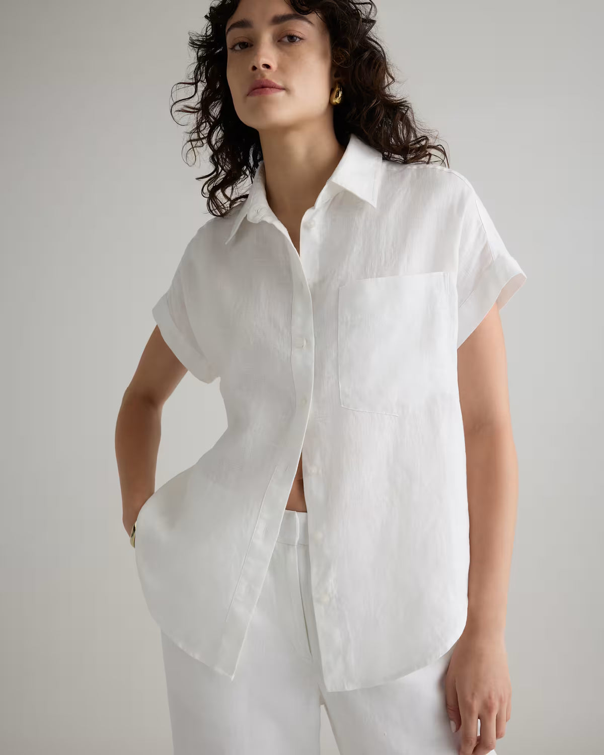 100% European Linen Camp Shirt - US 2199