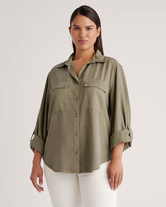 Vintage Wash Tencel Utility Shirt - US 7899