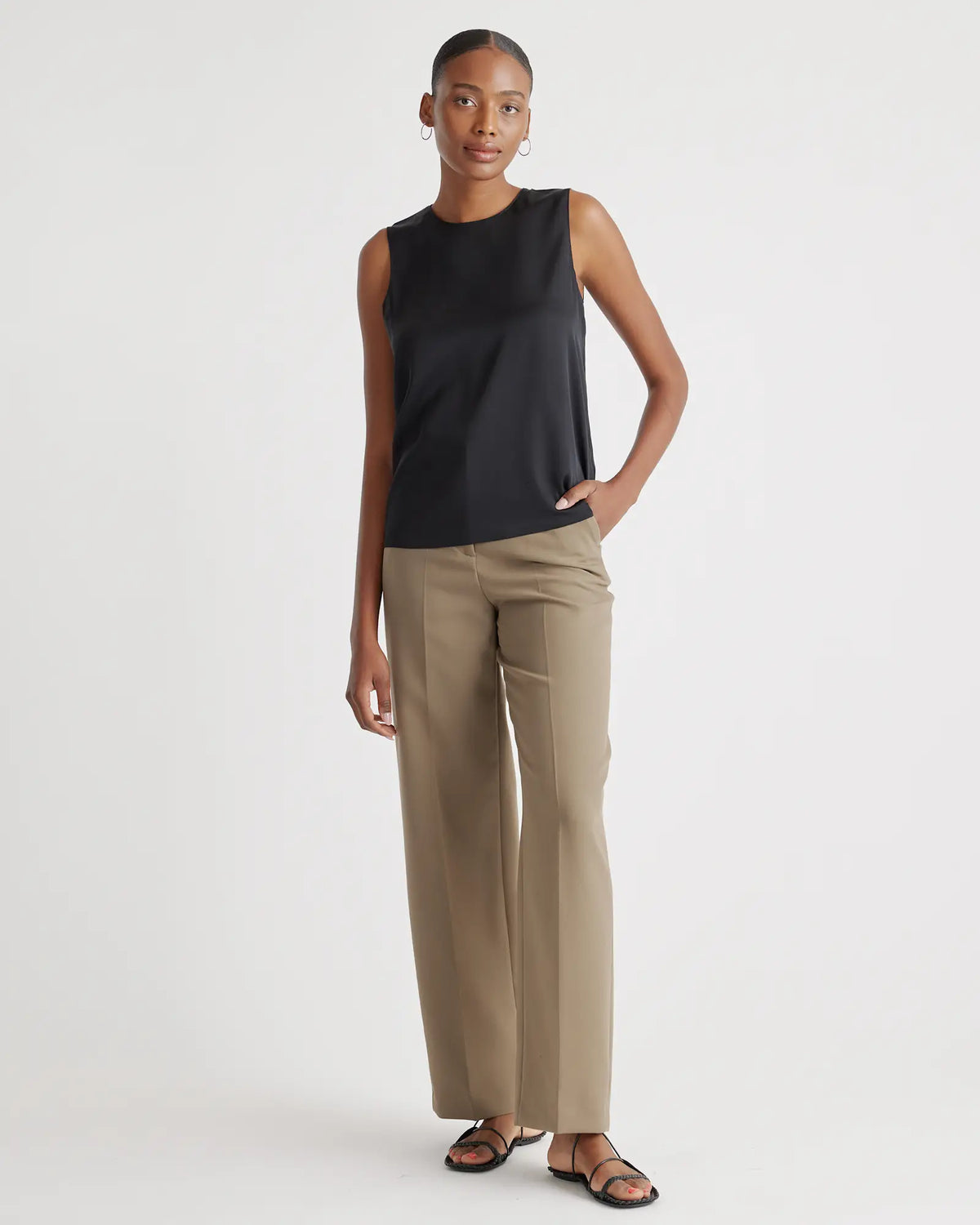 Washable Stretch Silk Shell Tank - US 1084