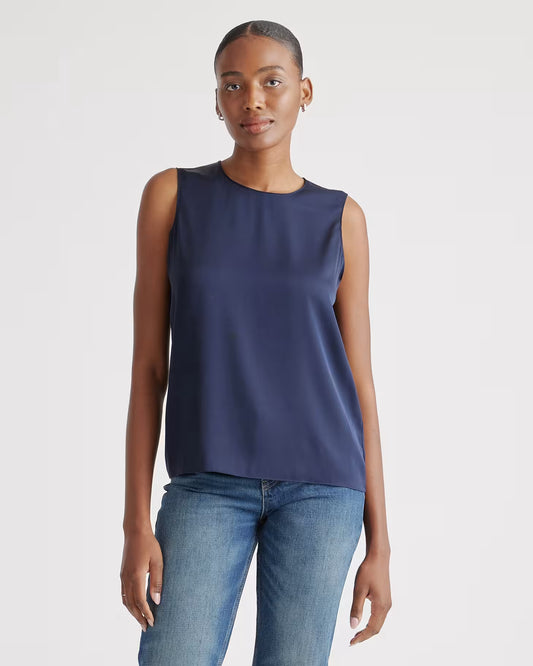 Washable Stretch Silk Shell Tank - US 4164
