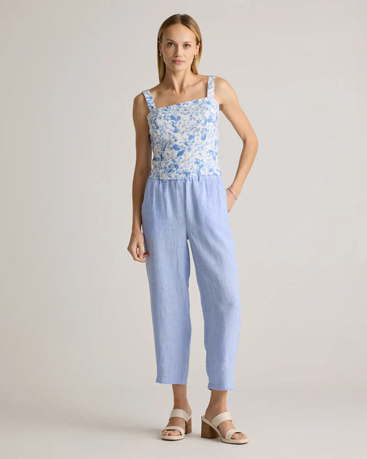 100% European Linen Fitted Tank - US 0803