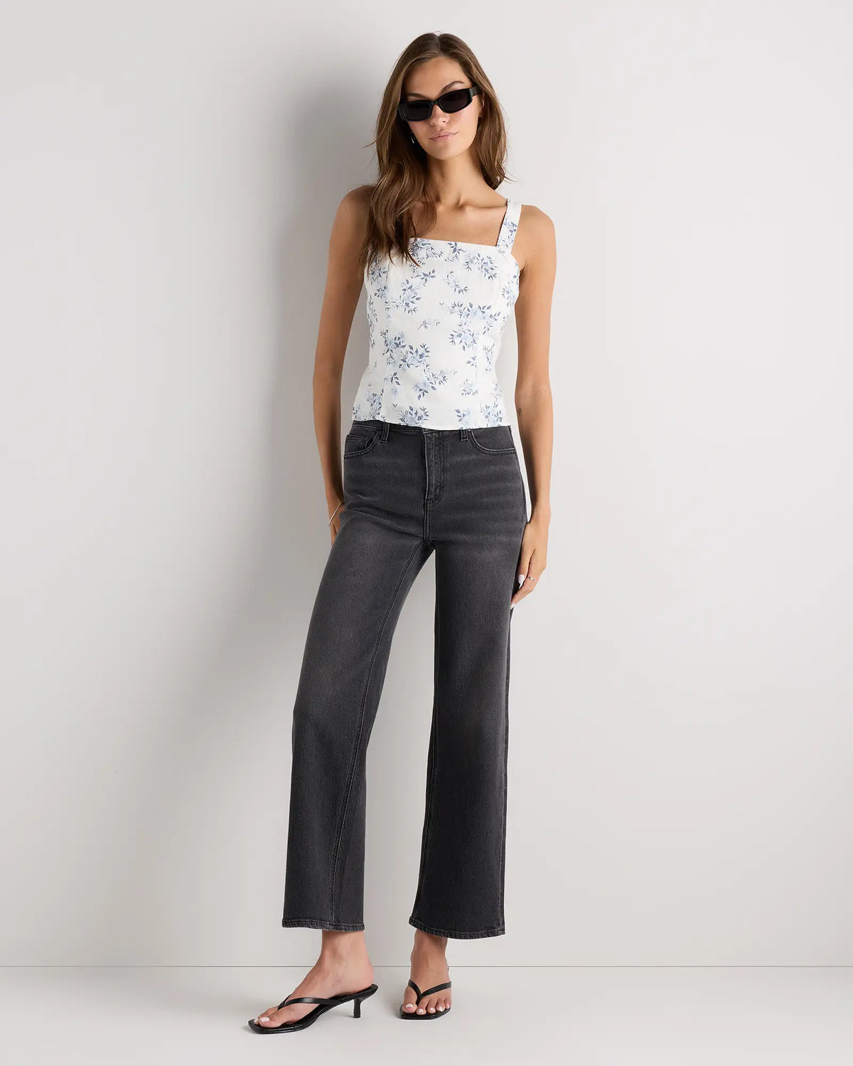 100% European Linen Fitted Tank - US 4089