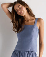 100% European Linen Fitted Tank - US 3369