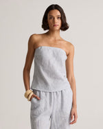 100% European Linen Strapless Top - US 7061