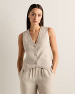 100% European Linen Vest - US 9023