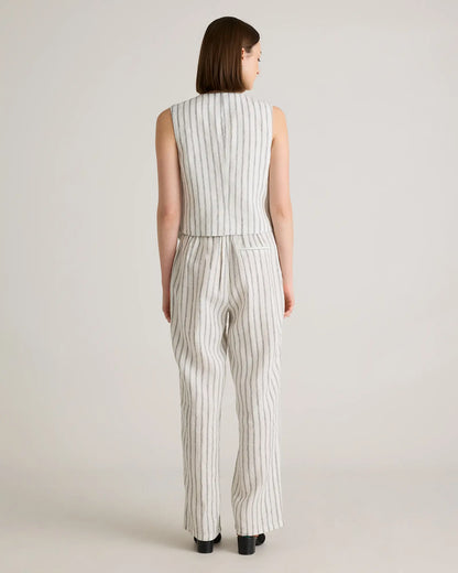 100% European Linen Vest - US 4873