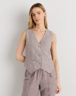 100% European Linen Vest - US 5492