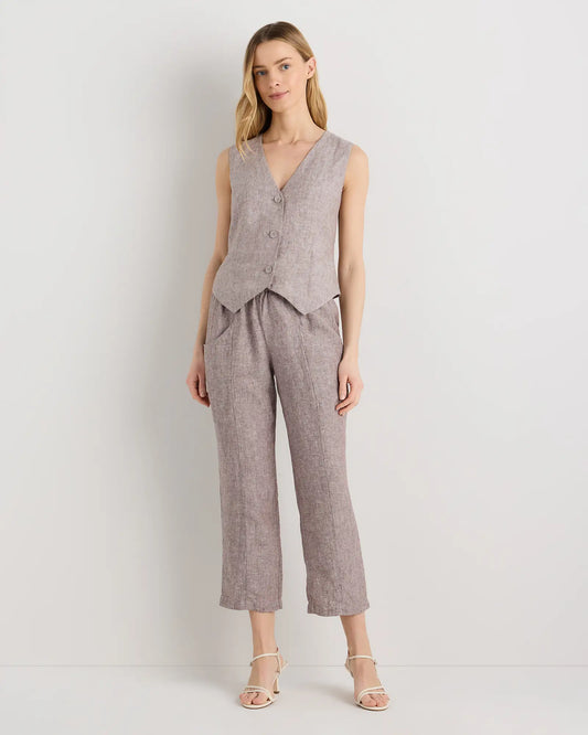 100% European Linen Vest - US 5492