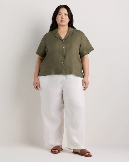 100% European Linen Short Sleeve Shirt - US 4996