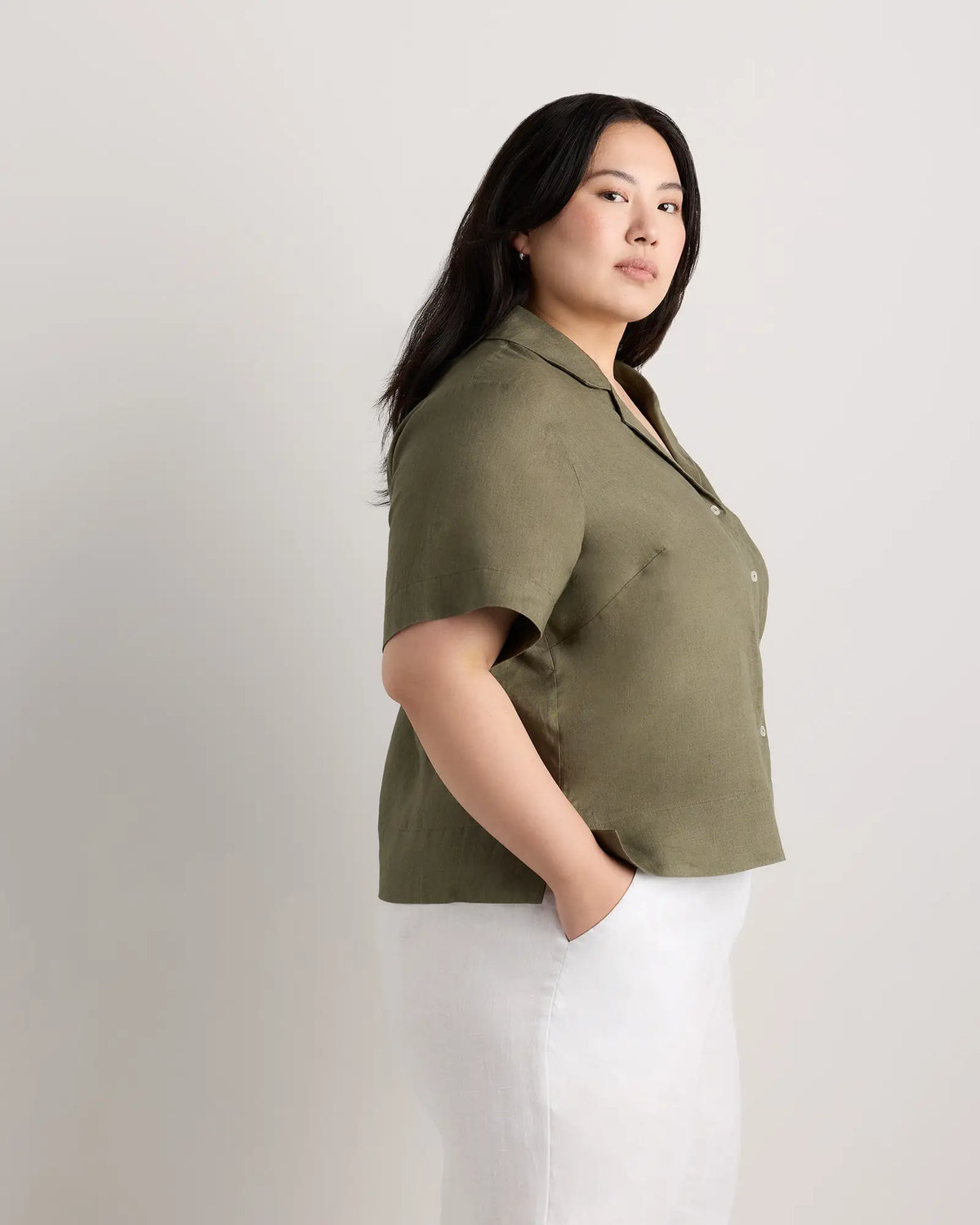 100% European Linen Short Sleeve Shirt - US 4996