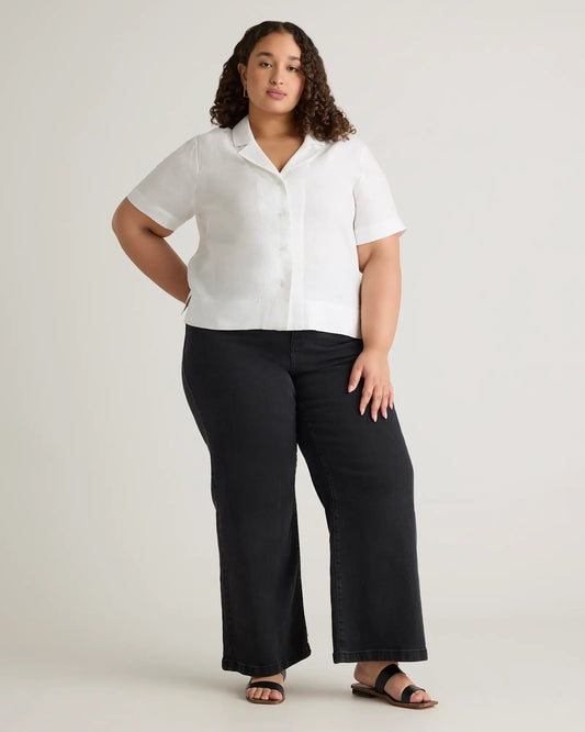 100% European Linen Short Sleeve Shirt - US 3755