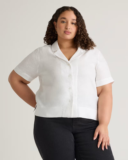 100% European Linen Short Sleeve Shirt - US 3755