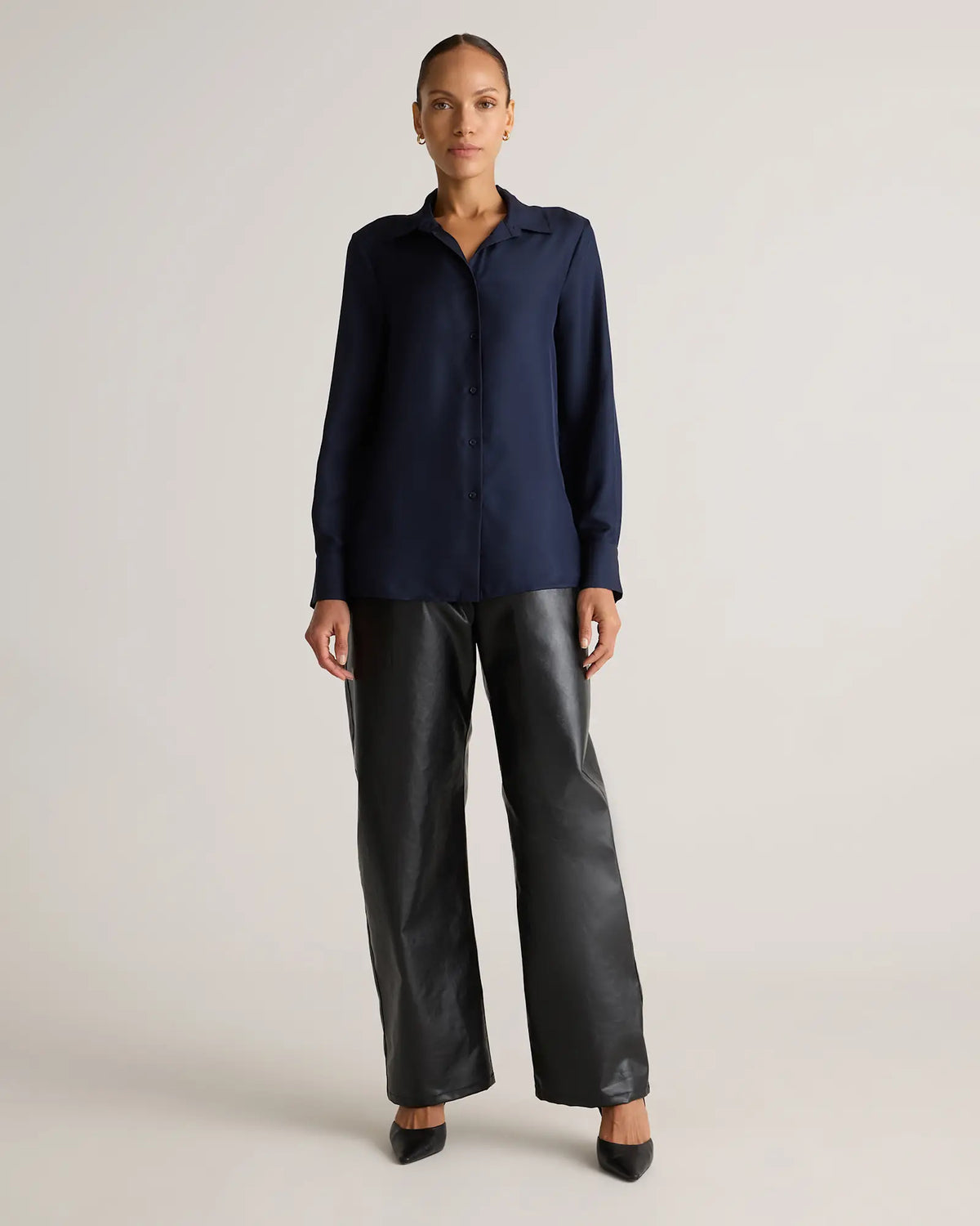 100% Silk Twill Blouse - US 0409