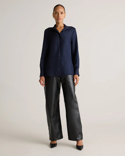 100% Silk Twill Blouse - US 0409